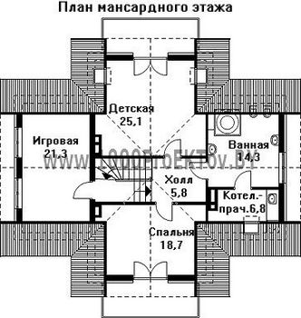 Проект дома из блоков 1244