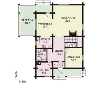 Проект деревянного дома 1052