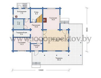 Проект деревянного дома 1070
