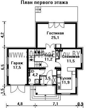 Проект дома из блоков 1413