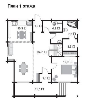 Проект деревянного дома 1560