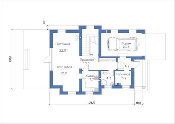 Проект дома из блоков 1359