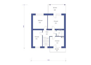 Проект дома из блоков 1090