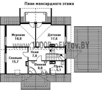 Проект дома из блоков 1484