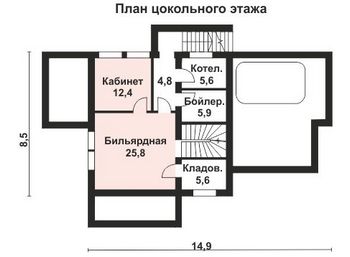Проект дома из блоков 10-2169
