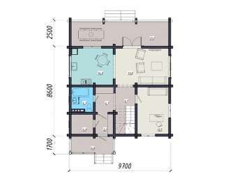 Проект деревянного дома 3-9