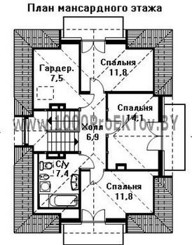 Проект дома из блоков 1319