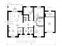 Проект дома из блоков м17
