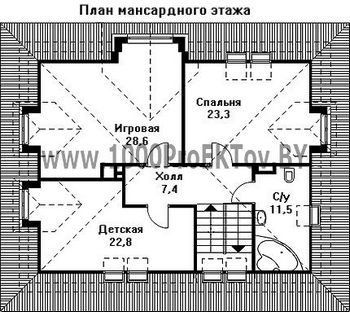 Проект дома из блоков 1243