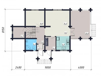 Проект деревянного дома 3-13