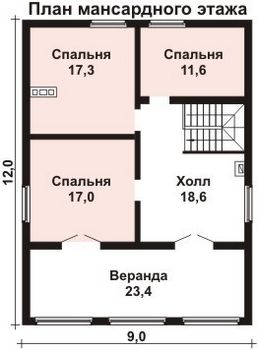 Проект деревянного дома 10-2132