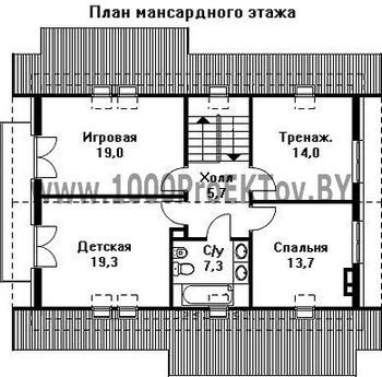 Проект дома из блоков 1220