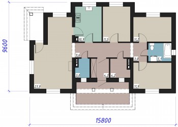 Проект дома из блоков 1212