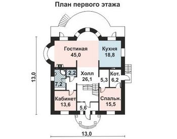 Проект дома из блоков 10-2164