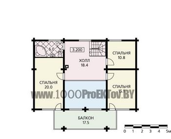 Проект деревянного дома 1058