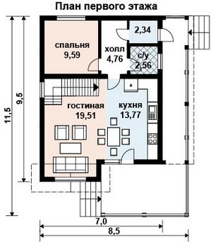 Проект дома из блоков 10-2022