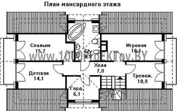 Проект дома из блоков 1417