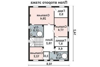 Проект дома из блоков 10-2208-2