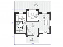 Проект дома из блоков м12