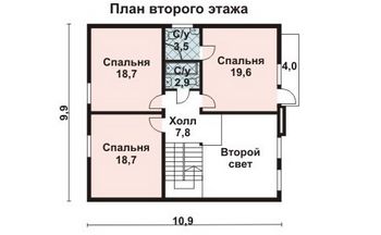 Проект деревянного дома 10-2087