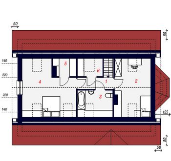 Проект дома из блоков 1582