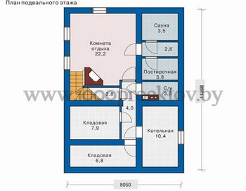 Проект деревянного дома 1077
