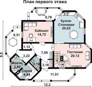 Проект деревянного дома 10-2220
