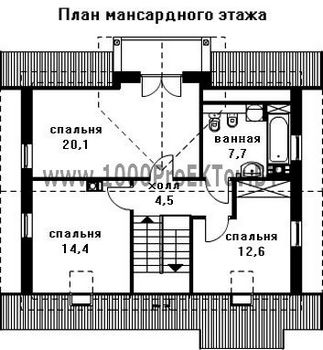 Проект дома из блоков 1474
