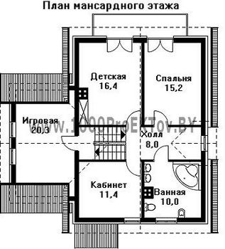 Проект дома из блоков 1308