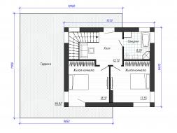 Проект дома из блоков 1-40-4