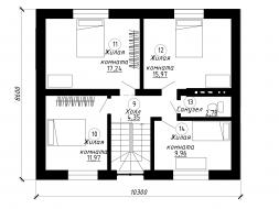 Проект дома из блоков м34