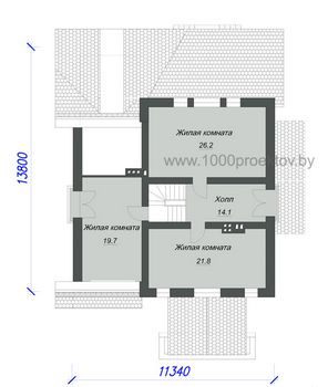 Проект дома из блоков 1506
