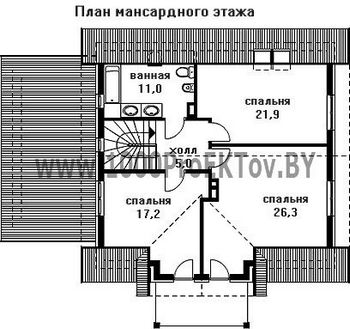 Проект дома из блоков 1358