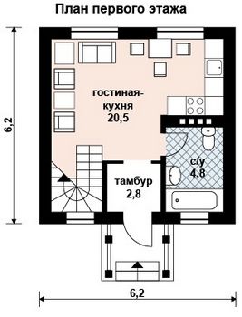 Проект дома из блоков 10-2043