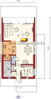 Проект каменного дома 1605