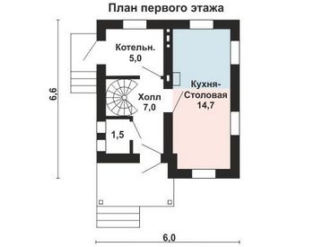 Проект дома из блоков 10-2254