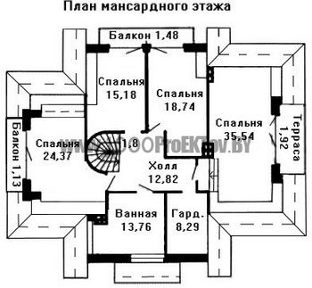 Проект дома из блоков 1512
