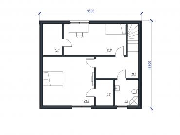 Проект каркасного дома 2-50-1
