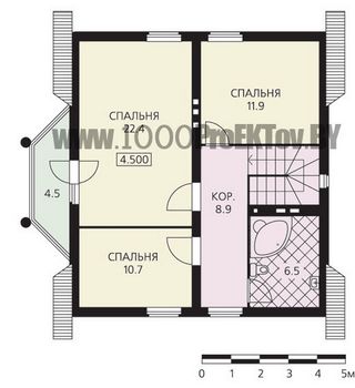 Проект дома из блоков 1105