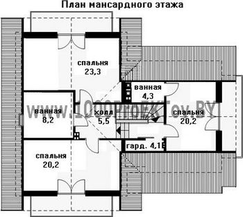 Проект дома из блоков 1369