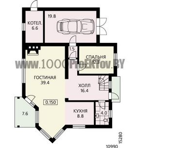Проект дома из блоков 1131