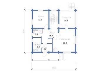 Проект деревянного дома 3-33