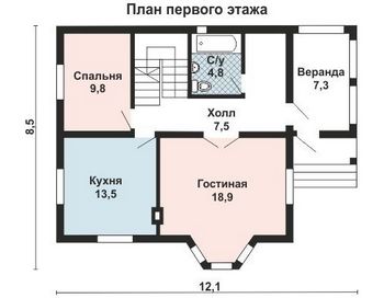 Проект деревянного дома 10-2206