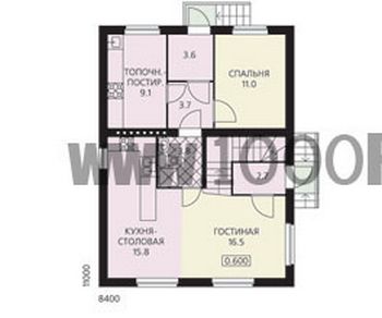 Проект дома из блоков 1115