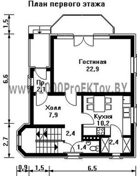 Проект дома из блоков 1422