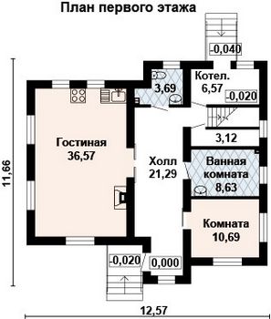 Проект дома из блоков 10-2106