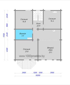 Проект деревянного дома 3-17