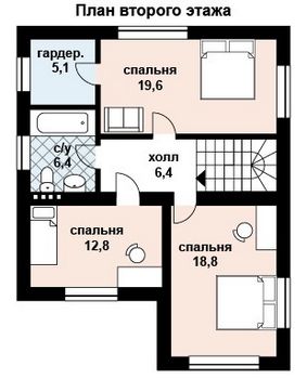 Проект дома из блоков 10-2037