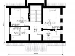 Проект дома из блоков м18