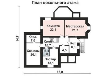 Проект дома из блоков 10-2173